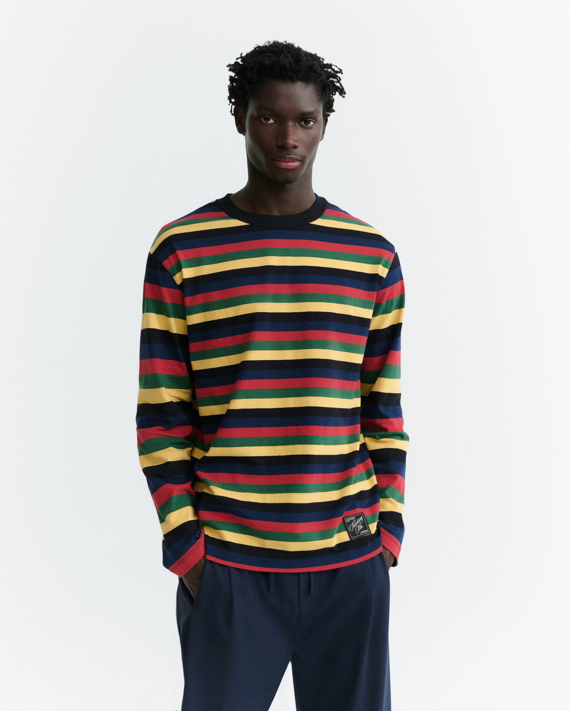 Camiseta manga larga rayas multicolor Emilio R sostenible - 2