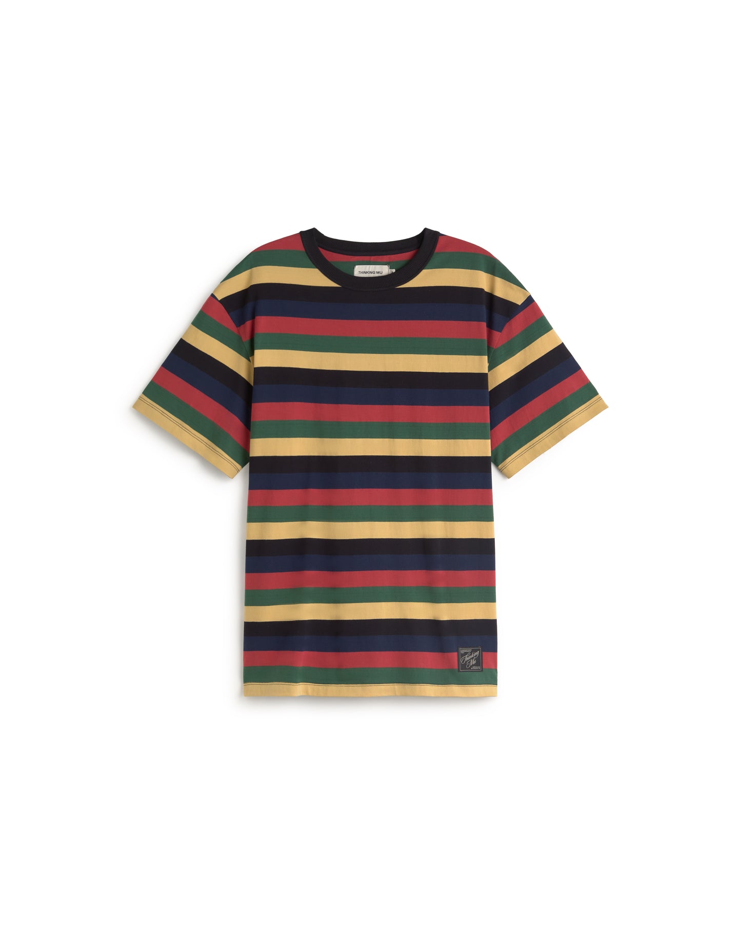 Camiseta rayas multicolor Aaron R sostenible silueta - 1