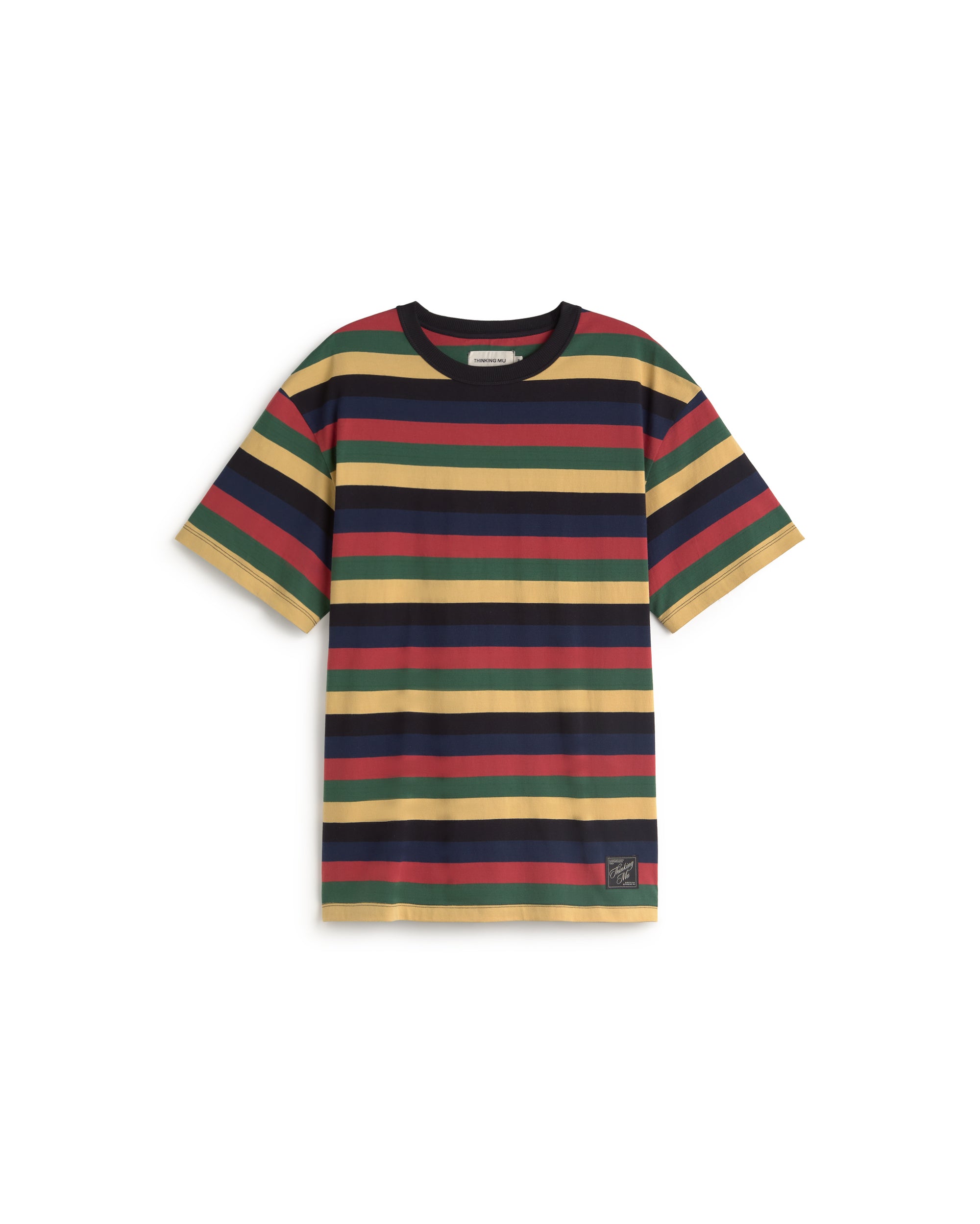 Camiseta rayas multicolor Aaron R sostenible silueta - 1