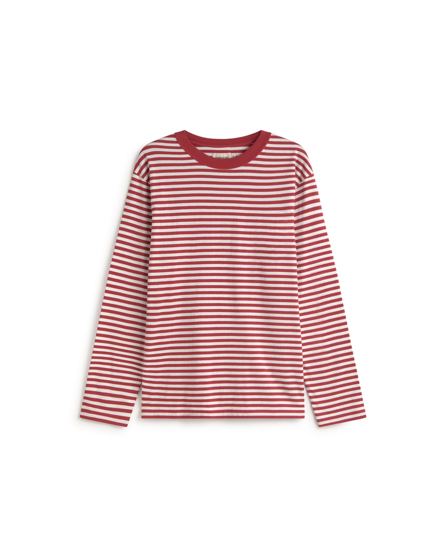 Camiseta manga larga rayas rojas Emilio sostenible silueta - 1