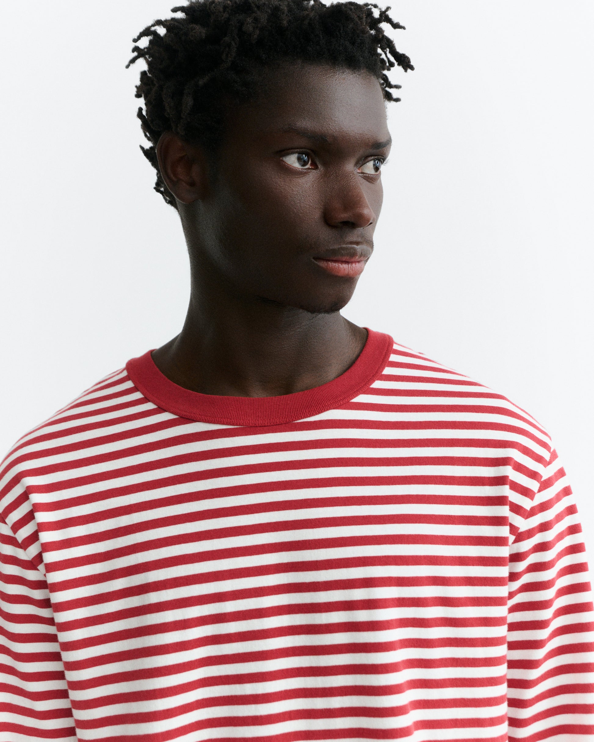 Camiseta manga larga rayas rojas Emilio sostenible - 3