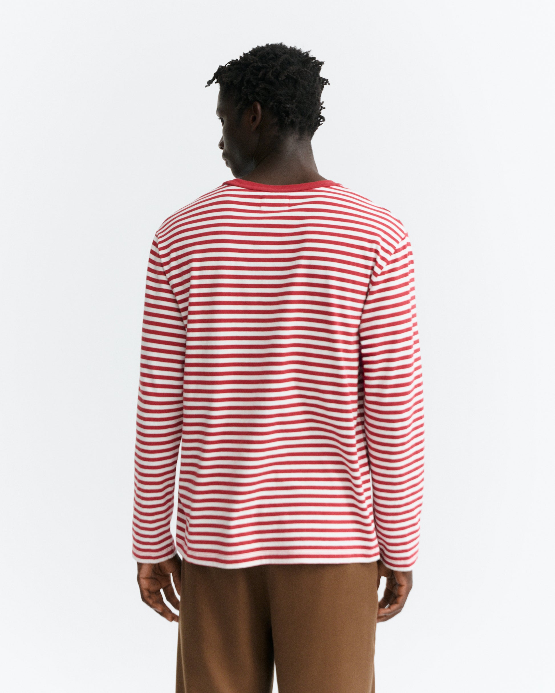 Camiseta manga larga rayas rojas Emilio sostenible - 4
