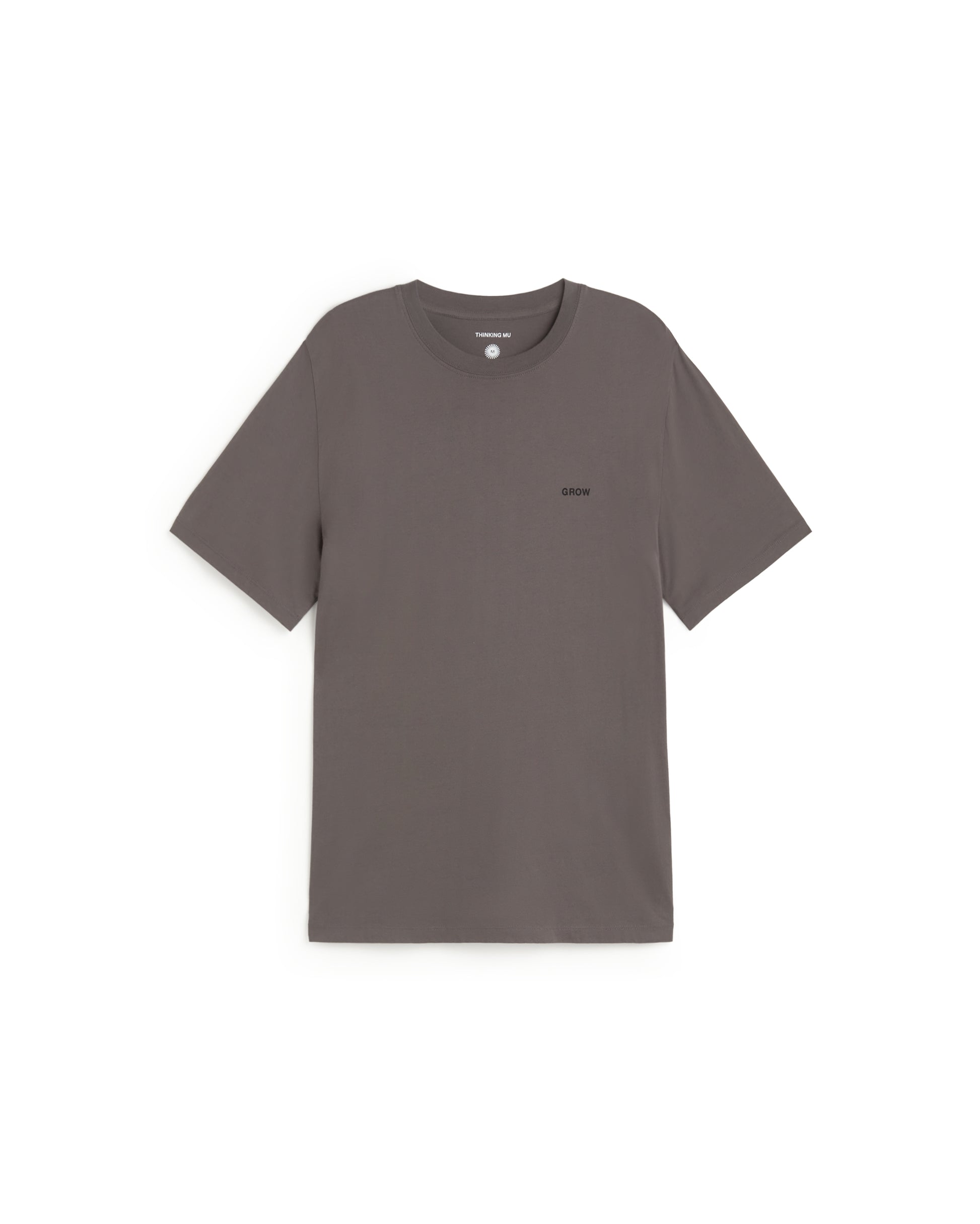 Camiseta gris grow Aaron sostenible silueta - 1