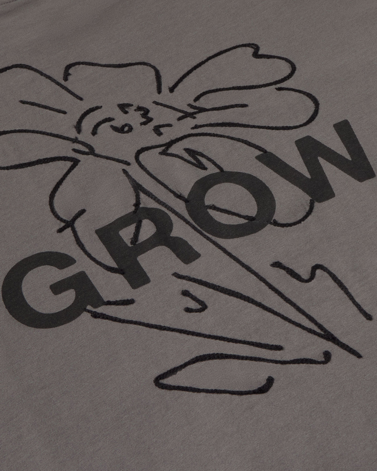 Camiseta gris grow Aaron sostenible silueta - 4