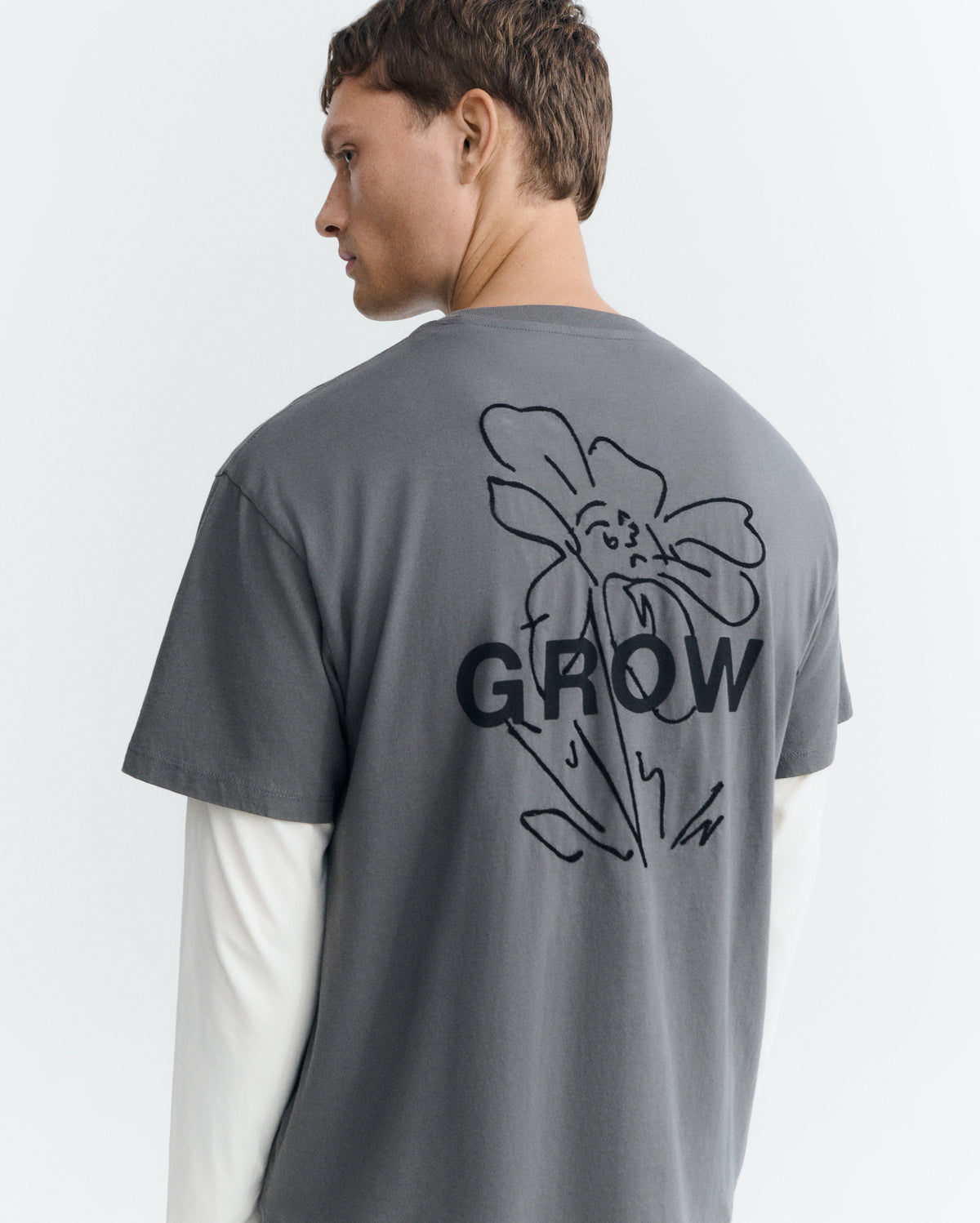 Camiseta gris grow Aaron sostenible - 4