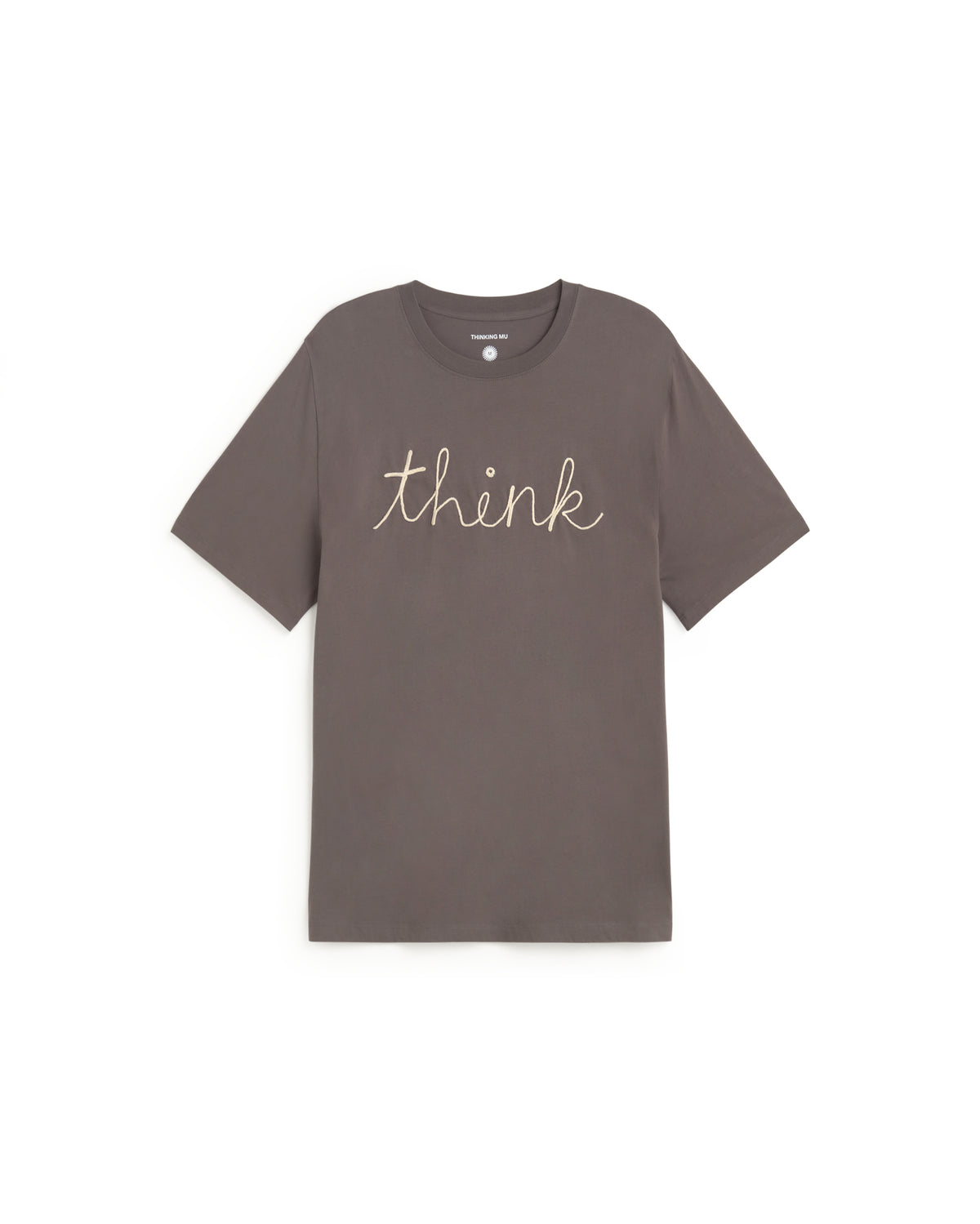 Camiseta gris think Aaron sostenible silueta - 1
