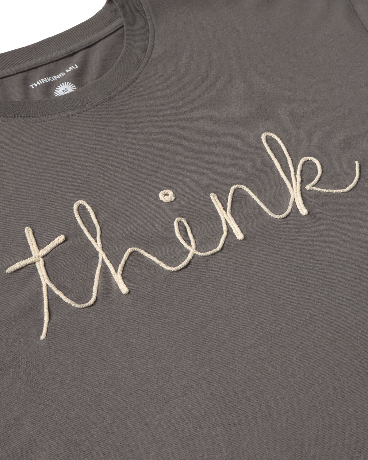 Camiseta gris think Aaron sostenible silueta - 2