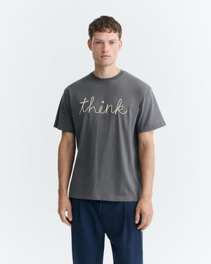 Camiseta gris think Aaron sostenible - 2