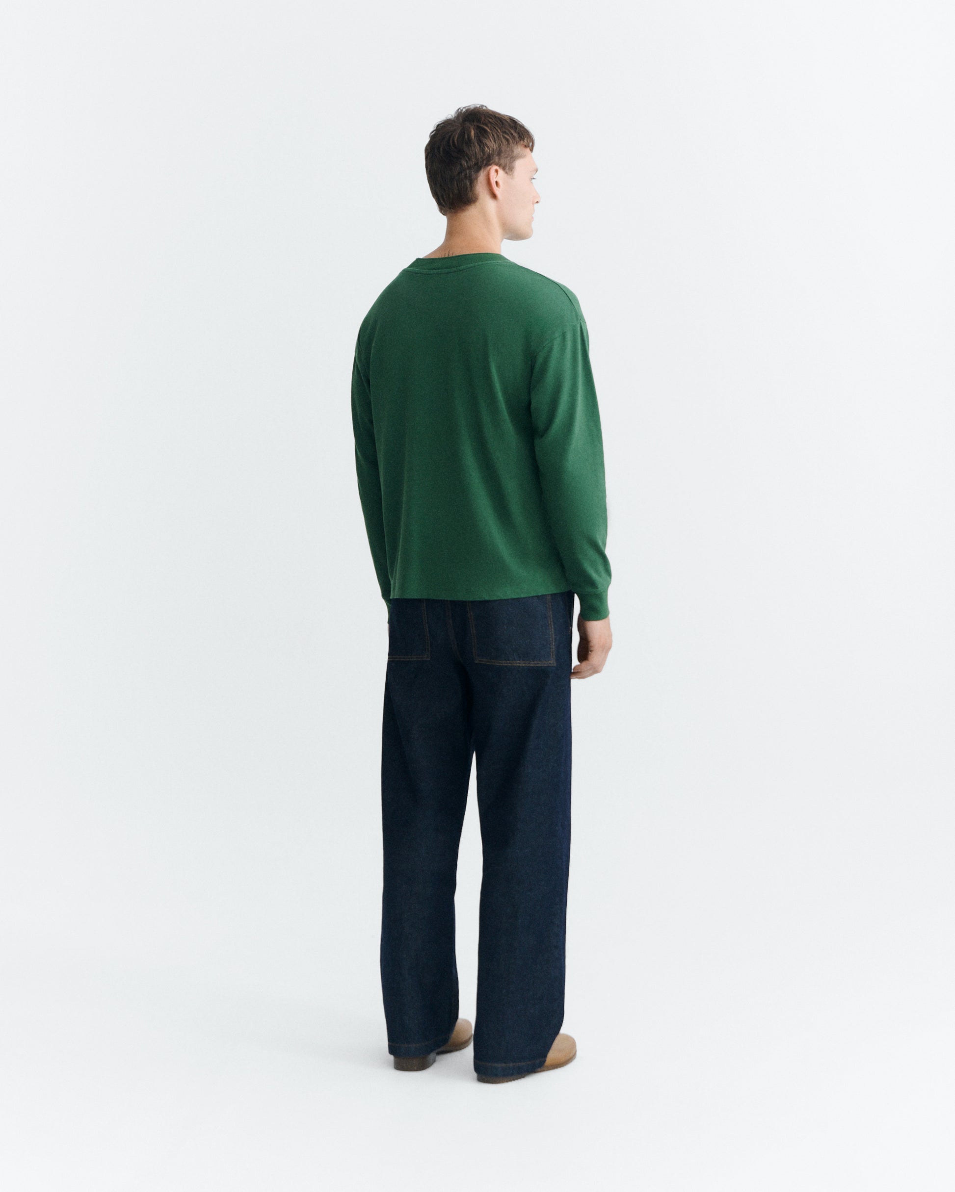 Camiseta oversize verde Doug sostenible - 4