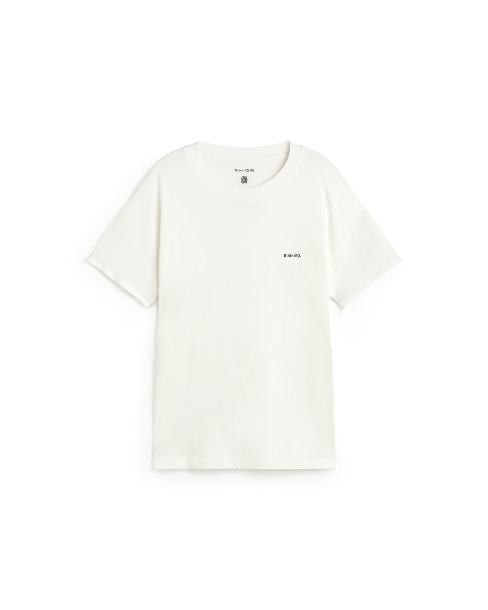 Camiseta blanca thinking Caleb sostenible silueta - 1