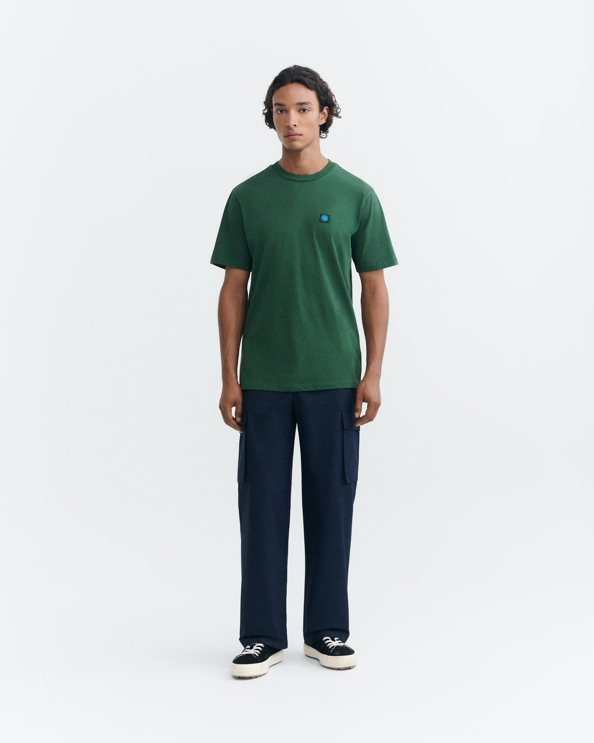 Camiseta verde sol espalda azul Zach sostenible - 1