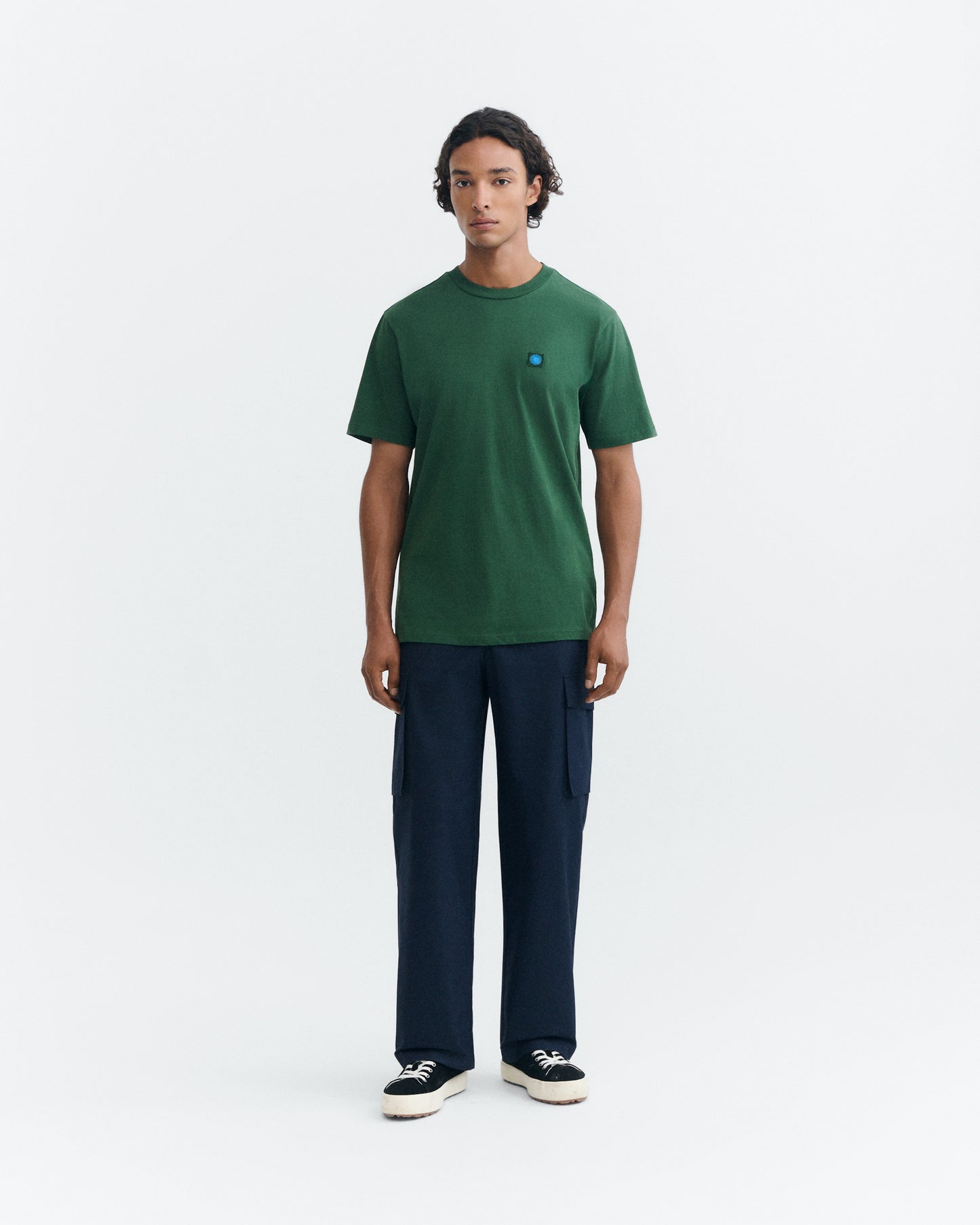 Camiseta verde sol espalda azul Zach sostenible - 1