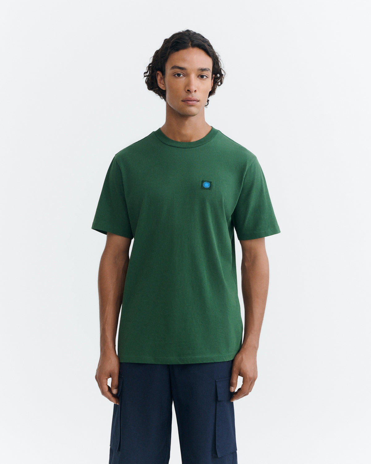 Camiseta verde sol espalda azul Zach sostenible - 2