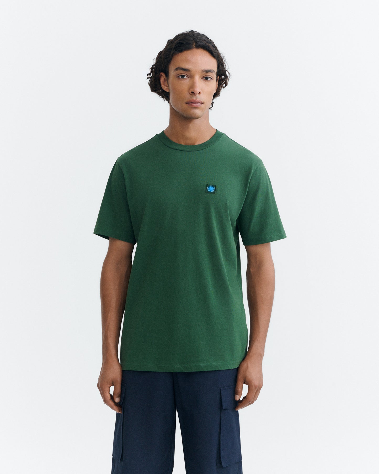 Camiseta verde sol espalda azul Zach sostenible - 2