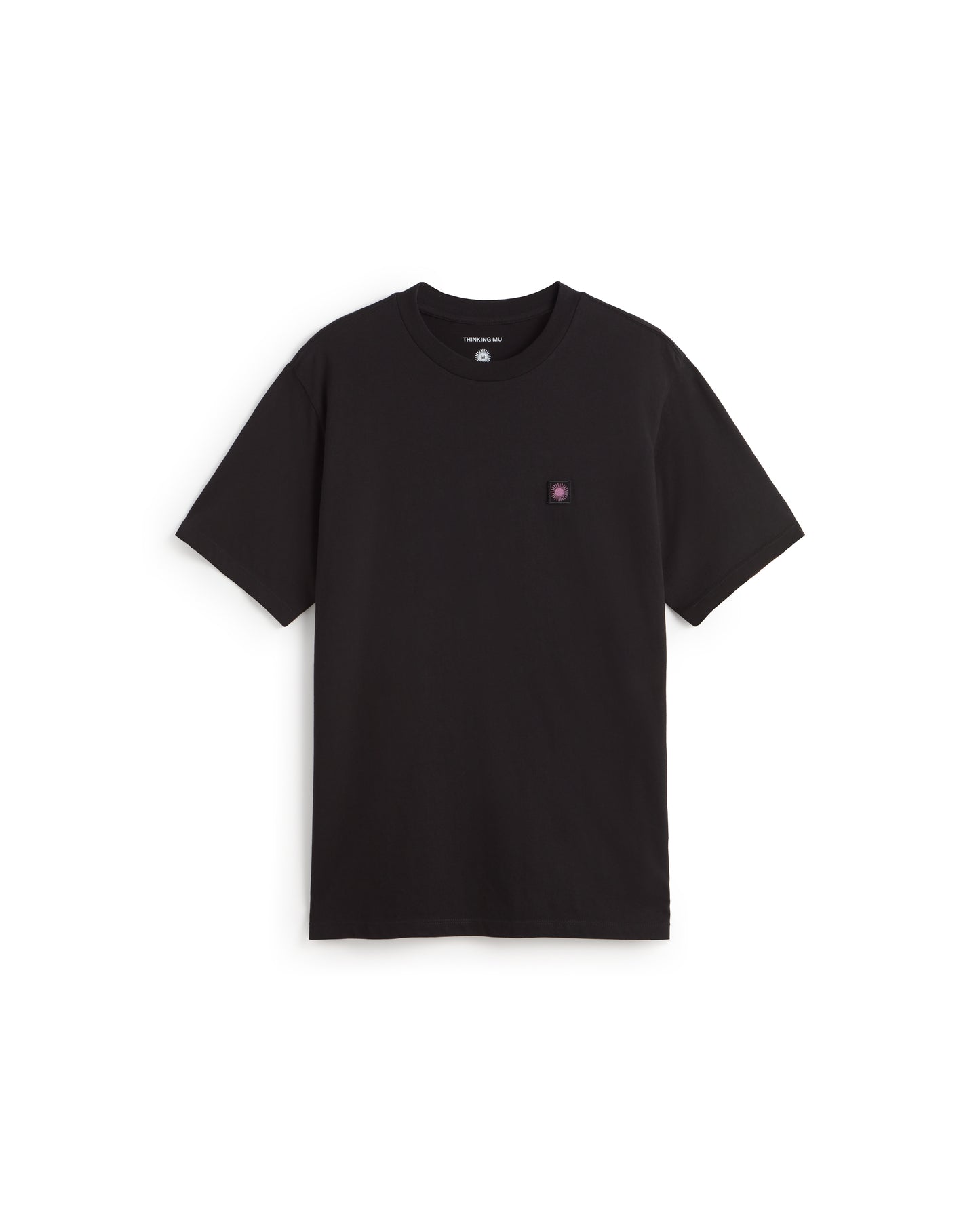 Camiseta negra sol espalda rosa Zach sostenible silueta - 1