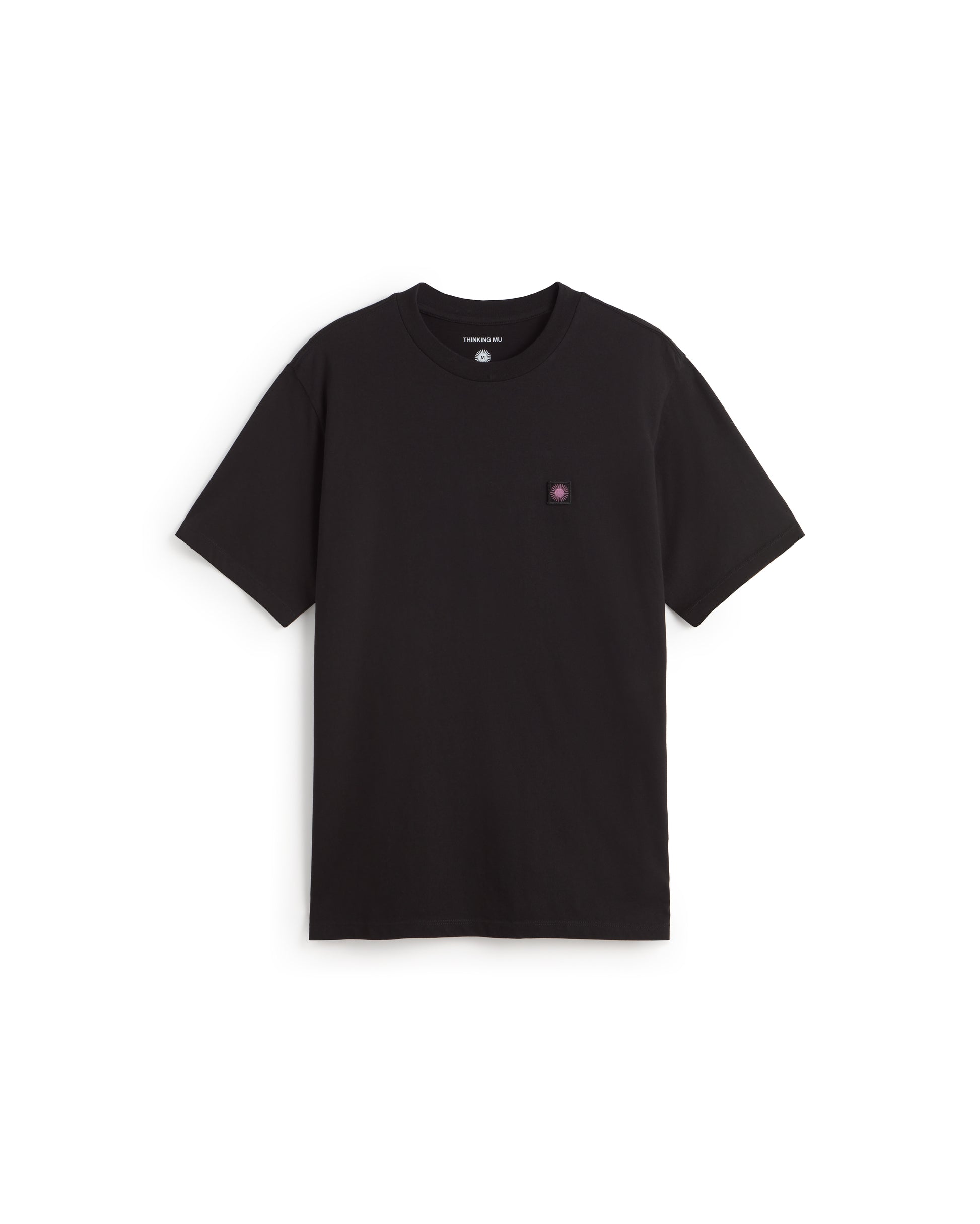 Camiseta negra sol espalda rosa Zach sostenible silueta - 1