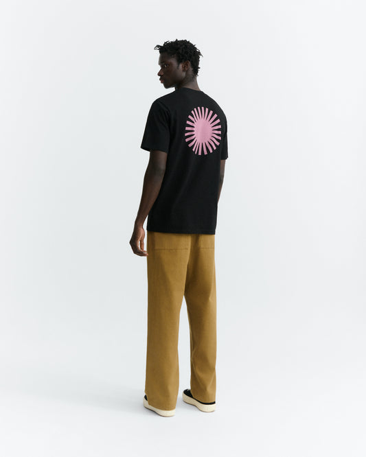 Camiseta negra sol espalda rosa Zach sostenible - 4