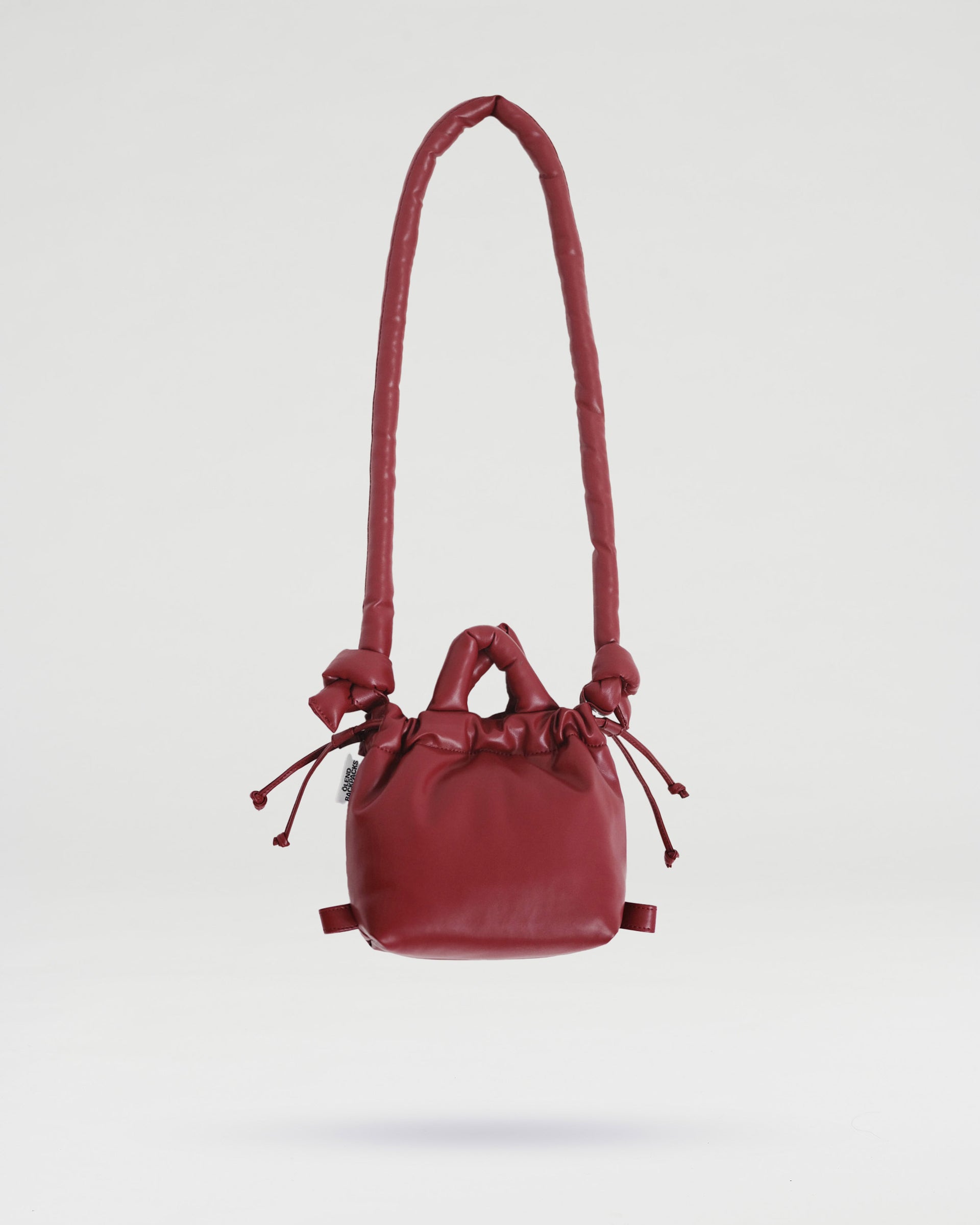 Cherry Red Micro Ona vegan leather bag | Olënd | Thinking Mu 