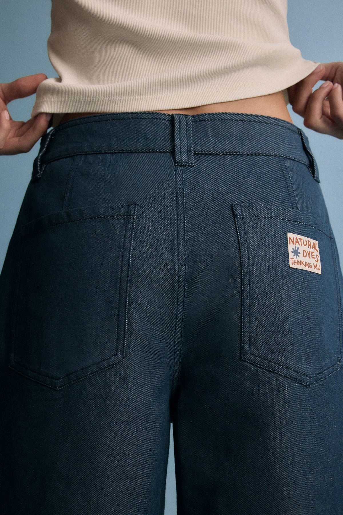 Indigo natural dyes Marissa barrel jeans