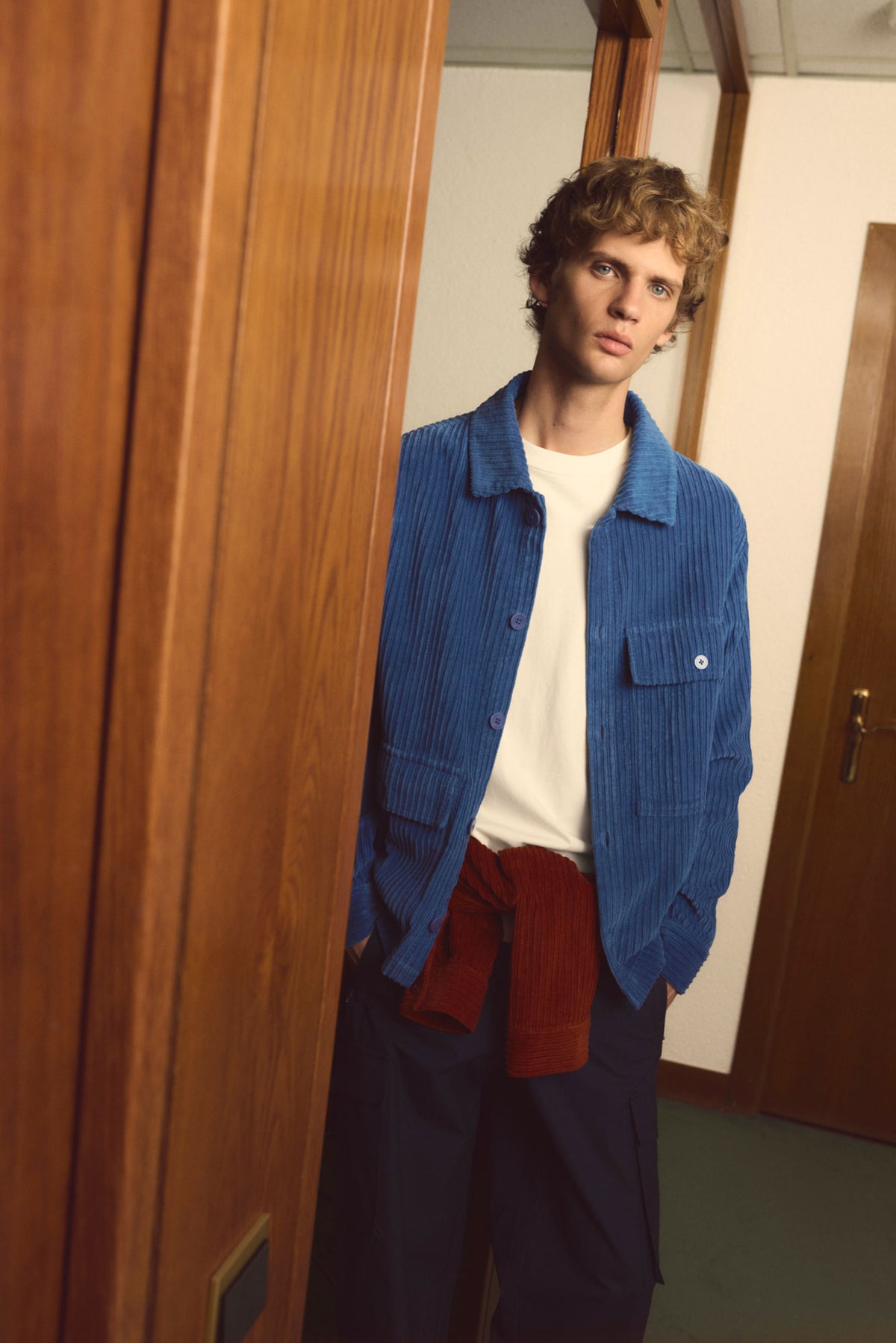 Blau Jacke Gabin aus Cord