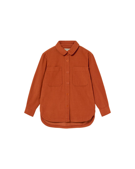 Sobrecamisa norita microcorduroy rojo clay-silueta