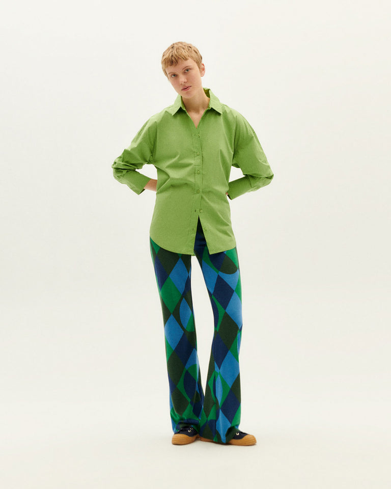Blusa verde Carangi sostenible-2