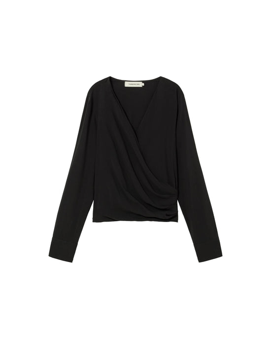 Blusa negra Dione sostenible-foto silueta6