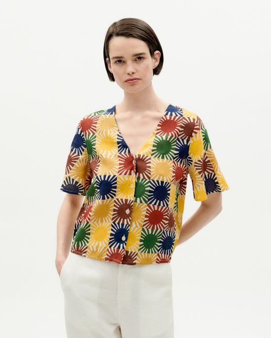 Blusa multicolor sol grid Libelula sostenible -1