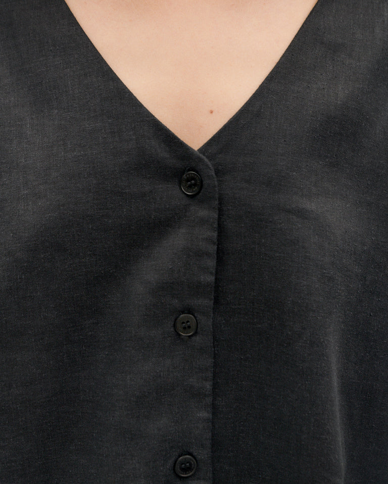 Blusa negra hemp Libelula sostenible -3