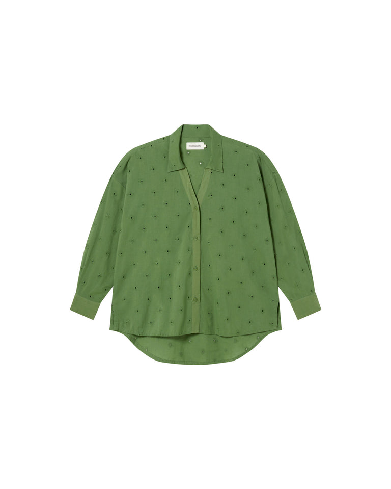 Blusa verde cactus Margaret sostenible - siluetaxx