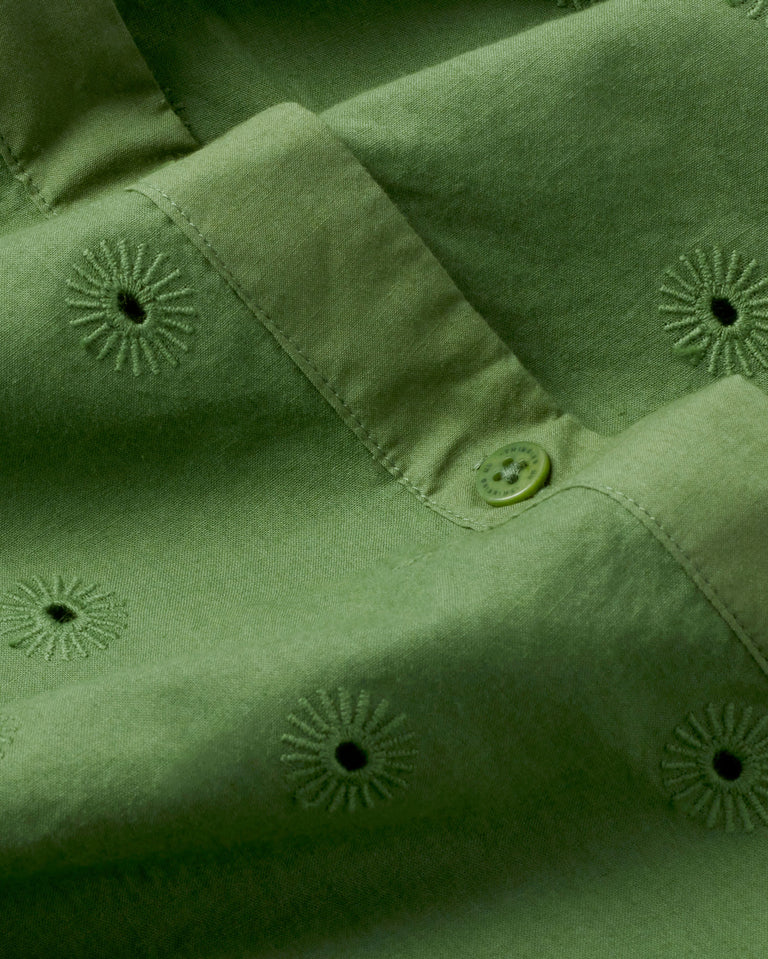 Blusa verde cactus Margaret sostenible - silueta7