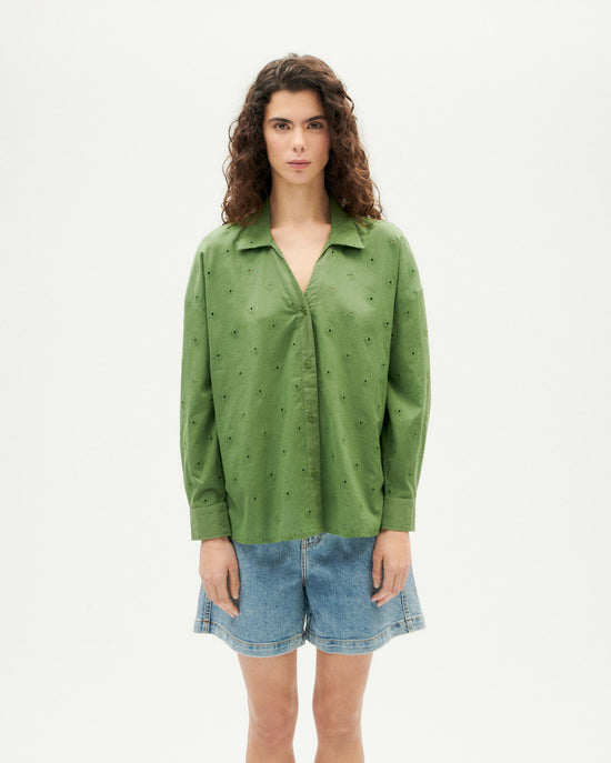 Blusa verde cactus Margaret sostenible - 1