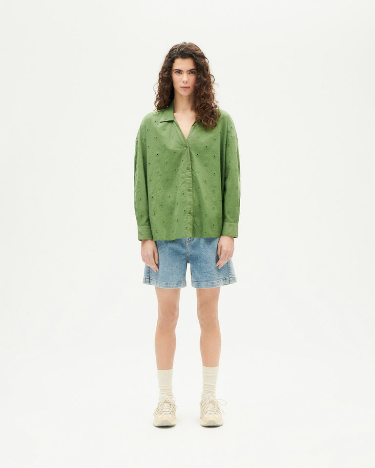 Blusa verde cactus Margaret sostenible - 2