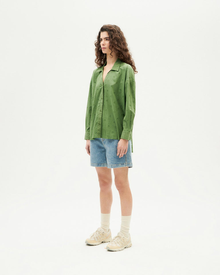 Blusa verde cactus Margaret sostenible - 3