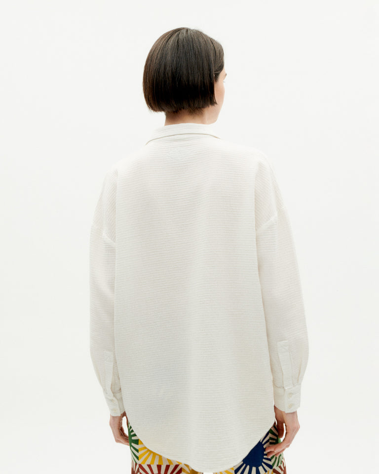 Blusa blanca Margaret sostenible -4