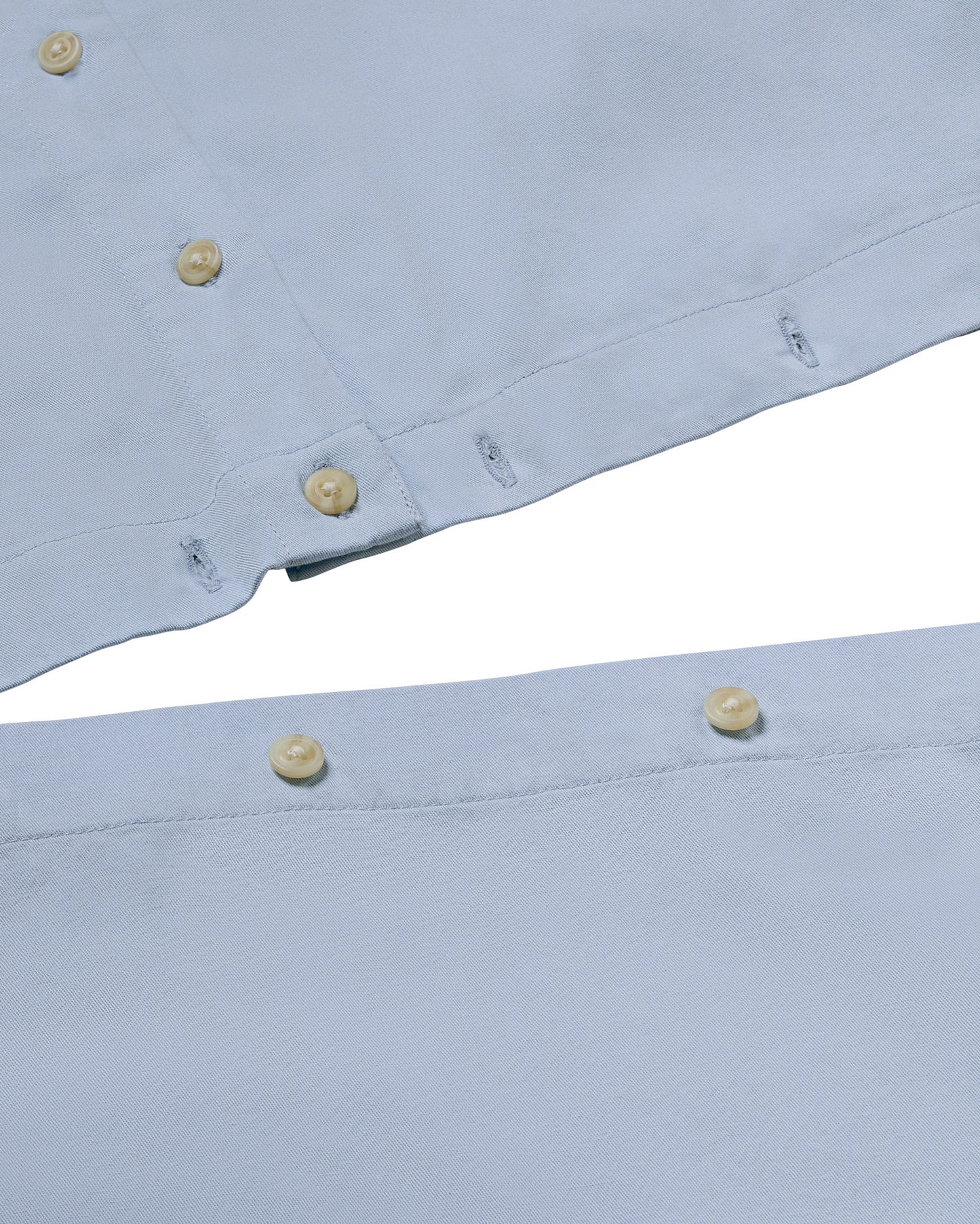 Blusa azul Nataly sostenible - silueta 5