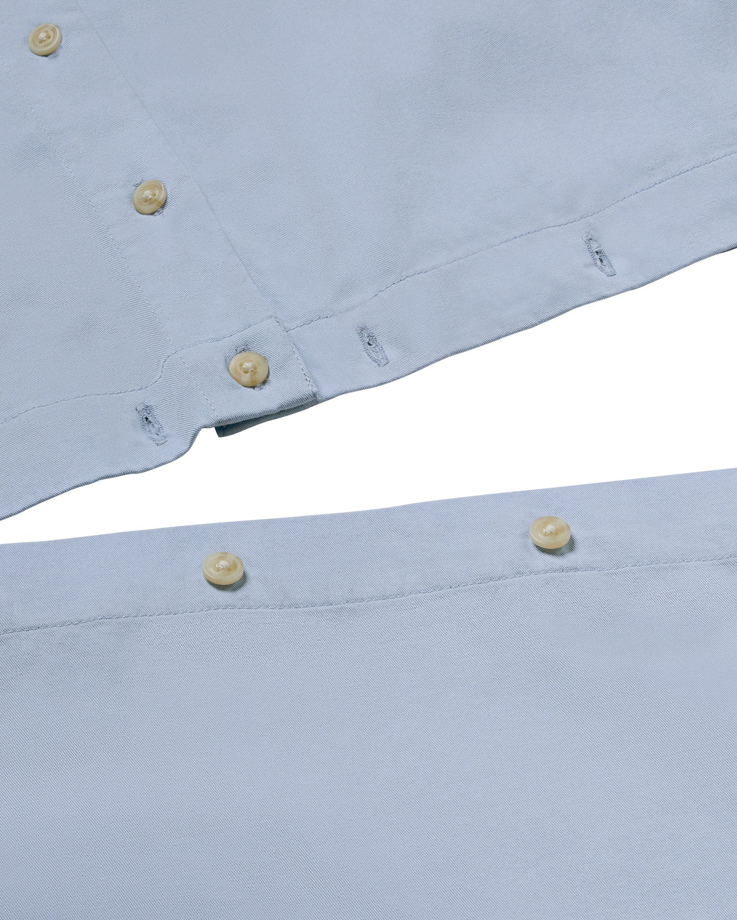 Blusa azul Nataly sostenible - silueta 5