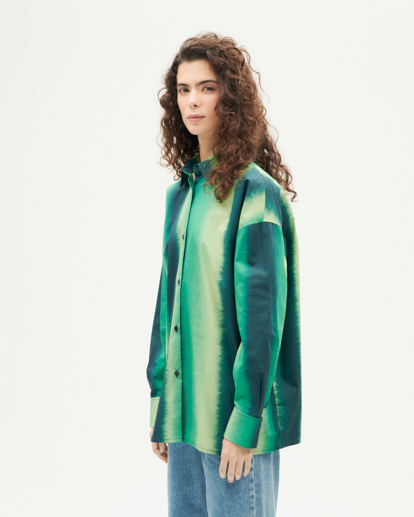 Blusa verde water Juana sostenible-4