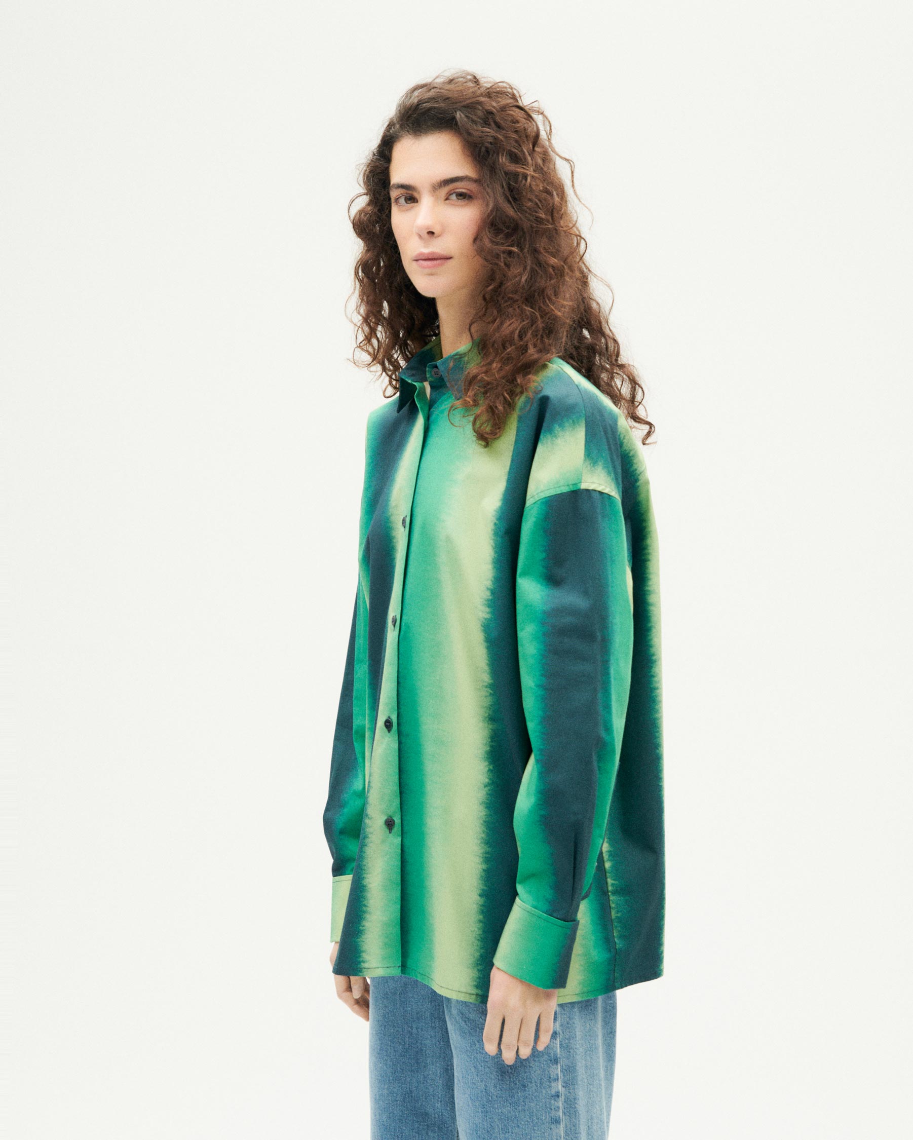 Blusa verde water Juana sostenible-4