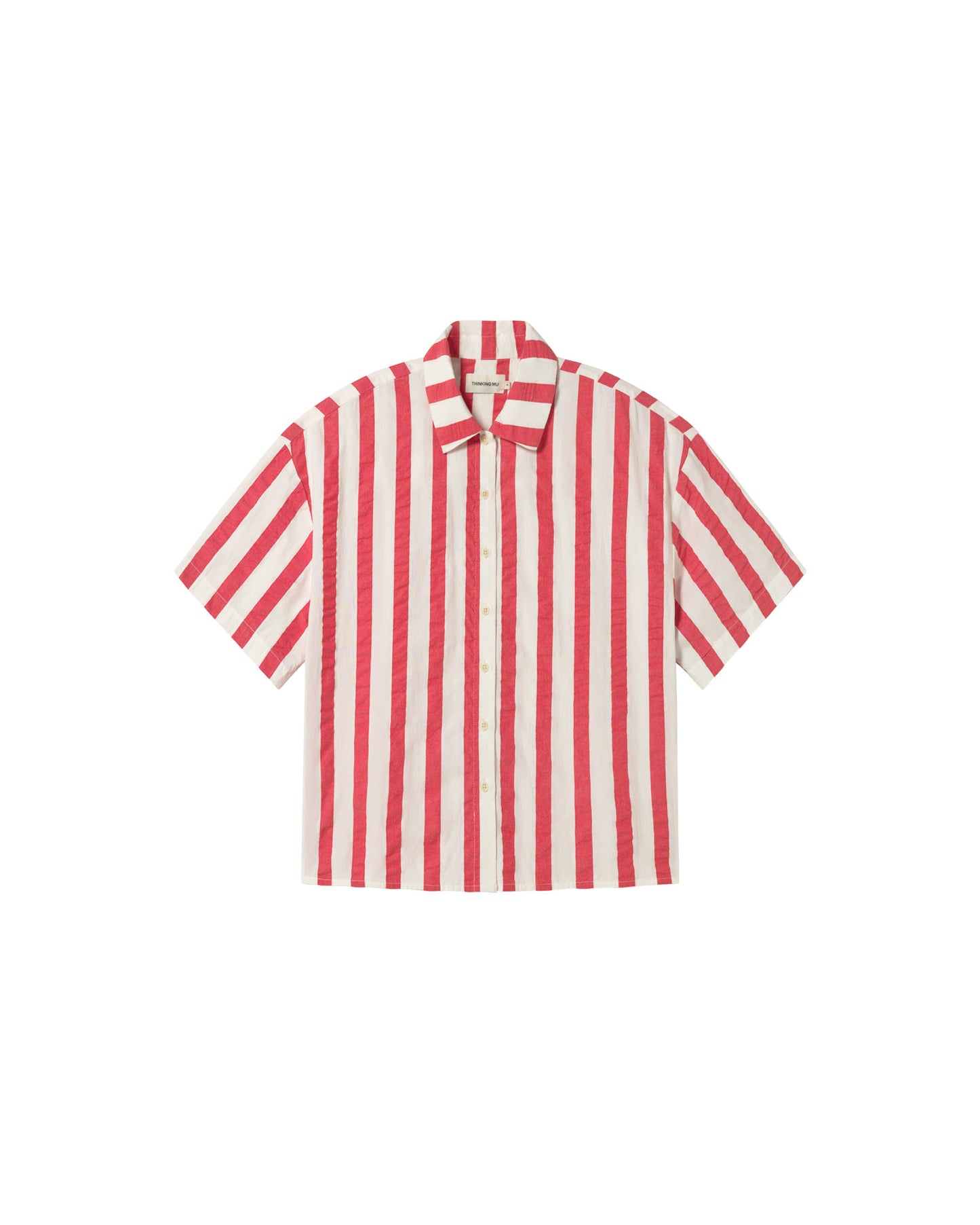 Blusa rayas rojas Anna sostenible - silueta 1