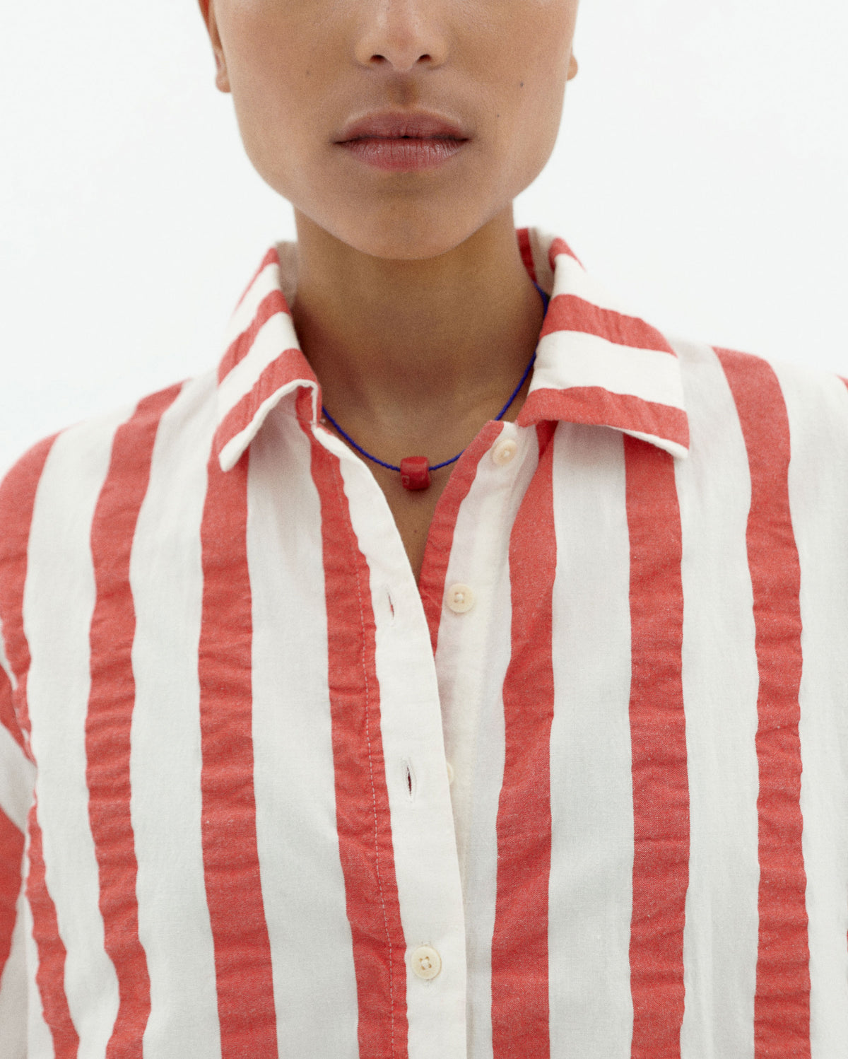 Blusa rayas rojas Anna sostenible-3