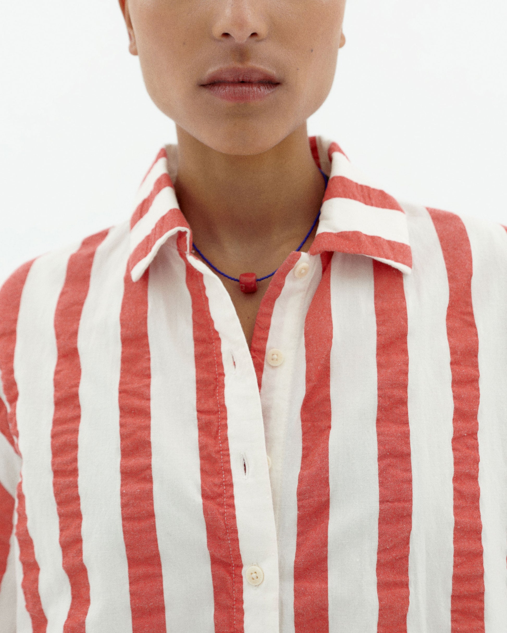 Blusa rayas rojas Anna sostenible-3