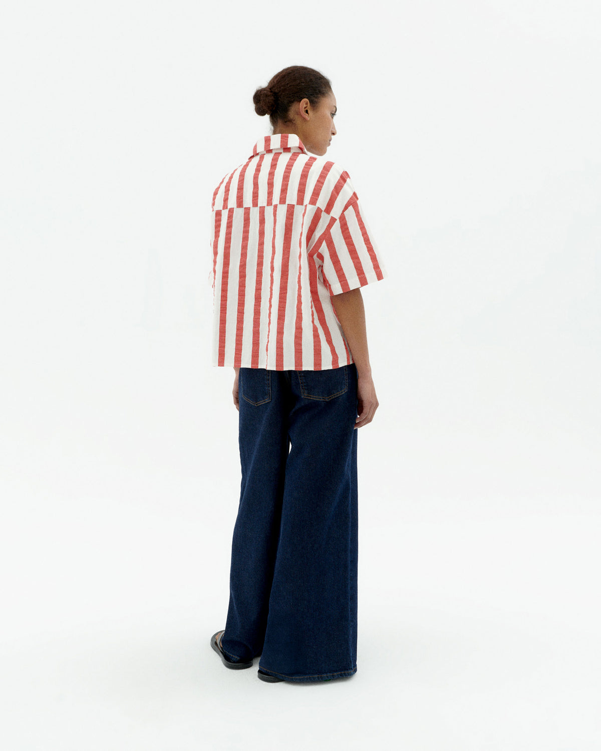 Blusa rayas rojas Anna sostenible-4