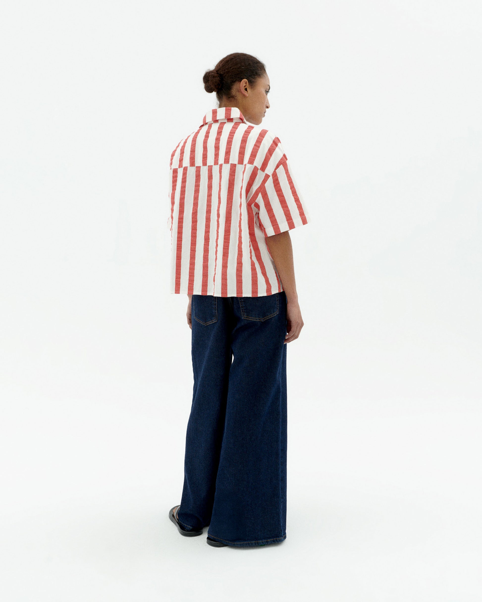 Blusa rayas rojas Anna sostenible-4