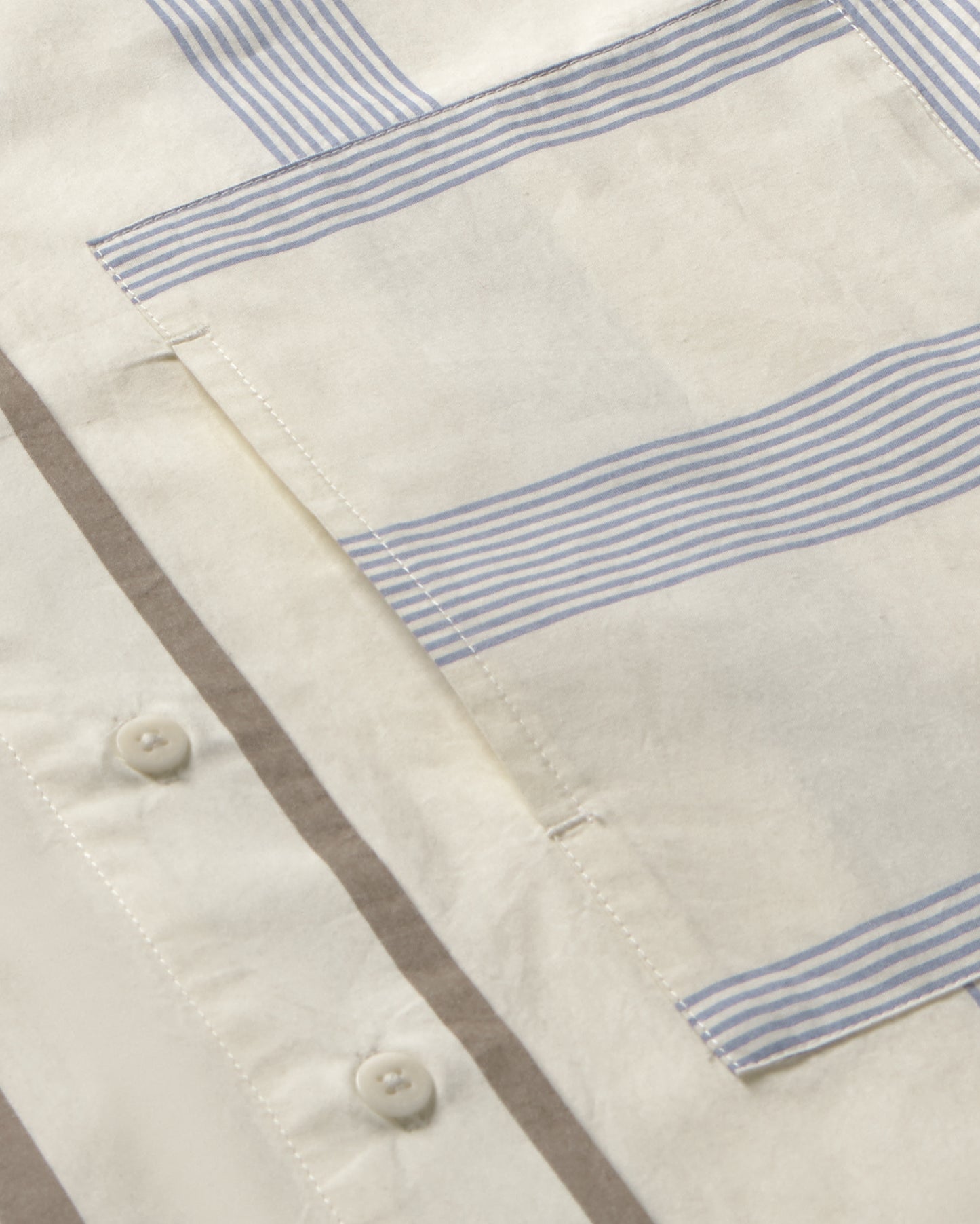 Blusa rayas marrón y azul Marcelle sostenible - silueta 2