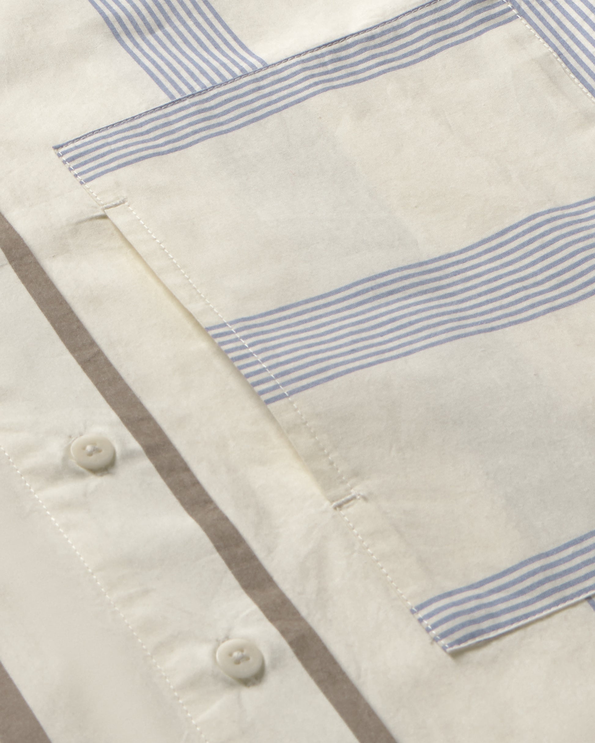 Blusa rayas marrón y azul Marcelle sostenible - silueta 2