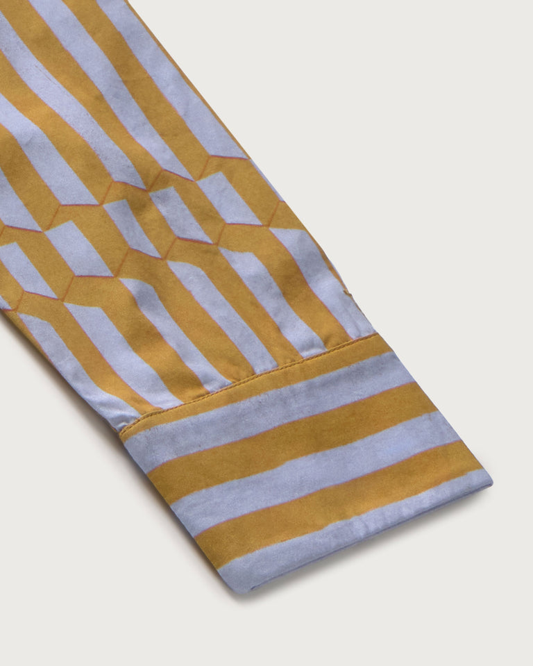 Blusa popelin rayas esque Duna sostenible silueta - 3