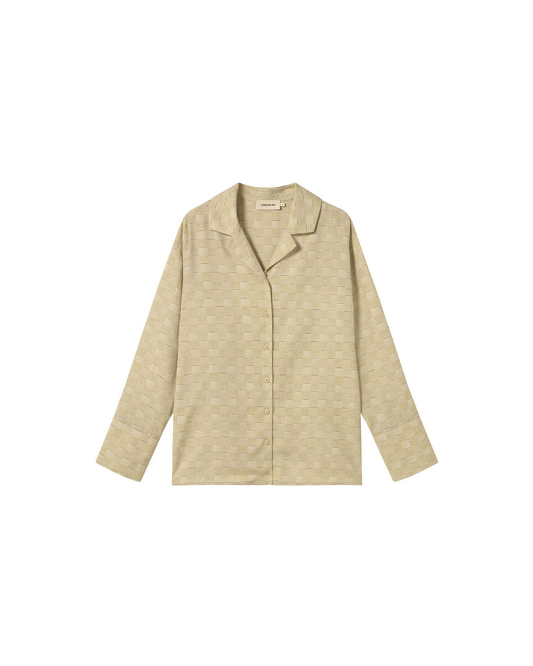 Blusa oversize cuadros Sira sostenible silueta - 1