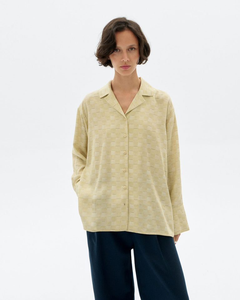 Blusa oversize cuadros Sira sostenible - 1