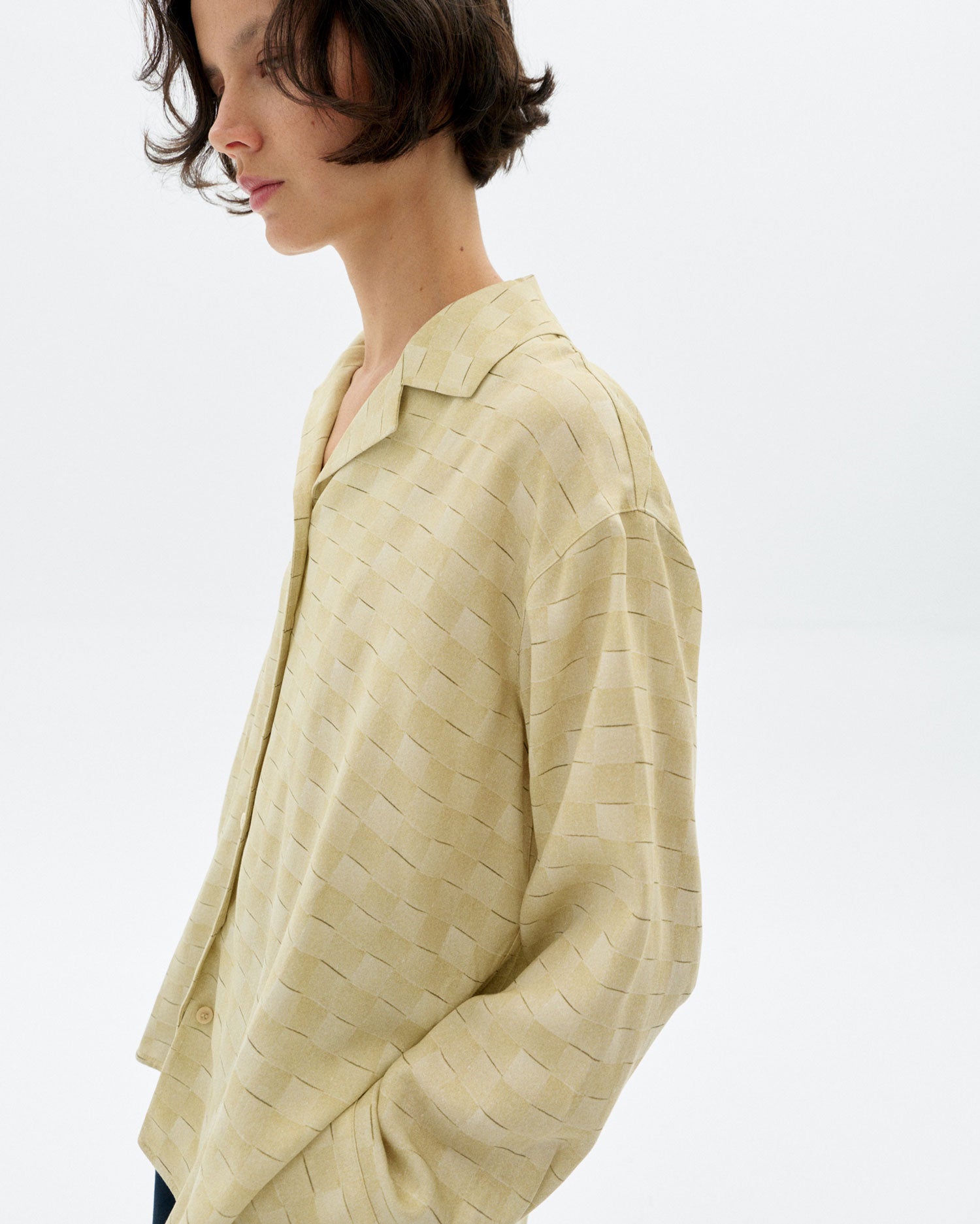 Blusa oversize cuadros Sira sostenible - 3